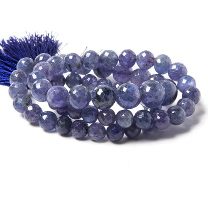 4-9mm Tanzanite Faceted Round Beads AA Grade 16 inch 60 pieces