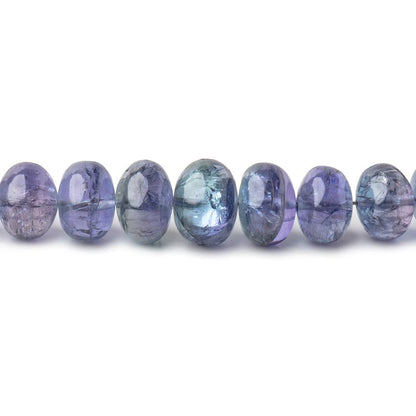 4-9mm Tanzanite Plain Rondelle Beads 18 inch 110 pieces AAA