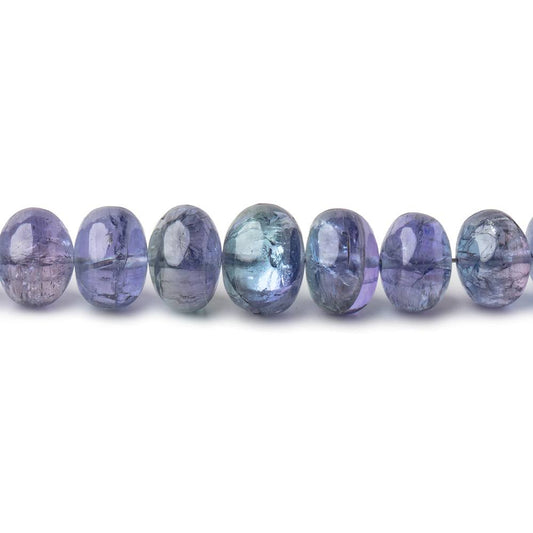 4-9mm Tanzanite Plain Rondelle Beads 18 inch 110 pieces AAA
