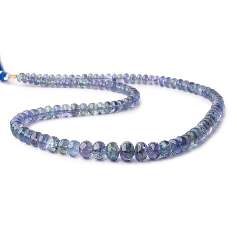 4-9mm Tanzanite Plain Rondelle Beads 18 inch 110 pieces AAA