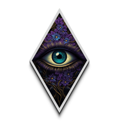 Blue Eye Abstract Close up Painting Print, Dark Academia Wall Art, Spooky Home Decor