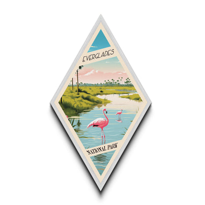 Everglades National Park Adventure Poster Canvas Texture Print, Travel Decor Art, Midcentury Modern Retro Decor Florida Travel Art