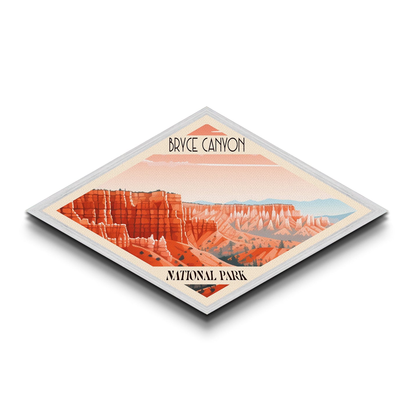 Retro-Kunstdruck „Bryce Canyon Nationalpark“ auf Leinwand, Reisedeko, Midcentury-Modern-Deko, Utah-Reisekunst