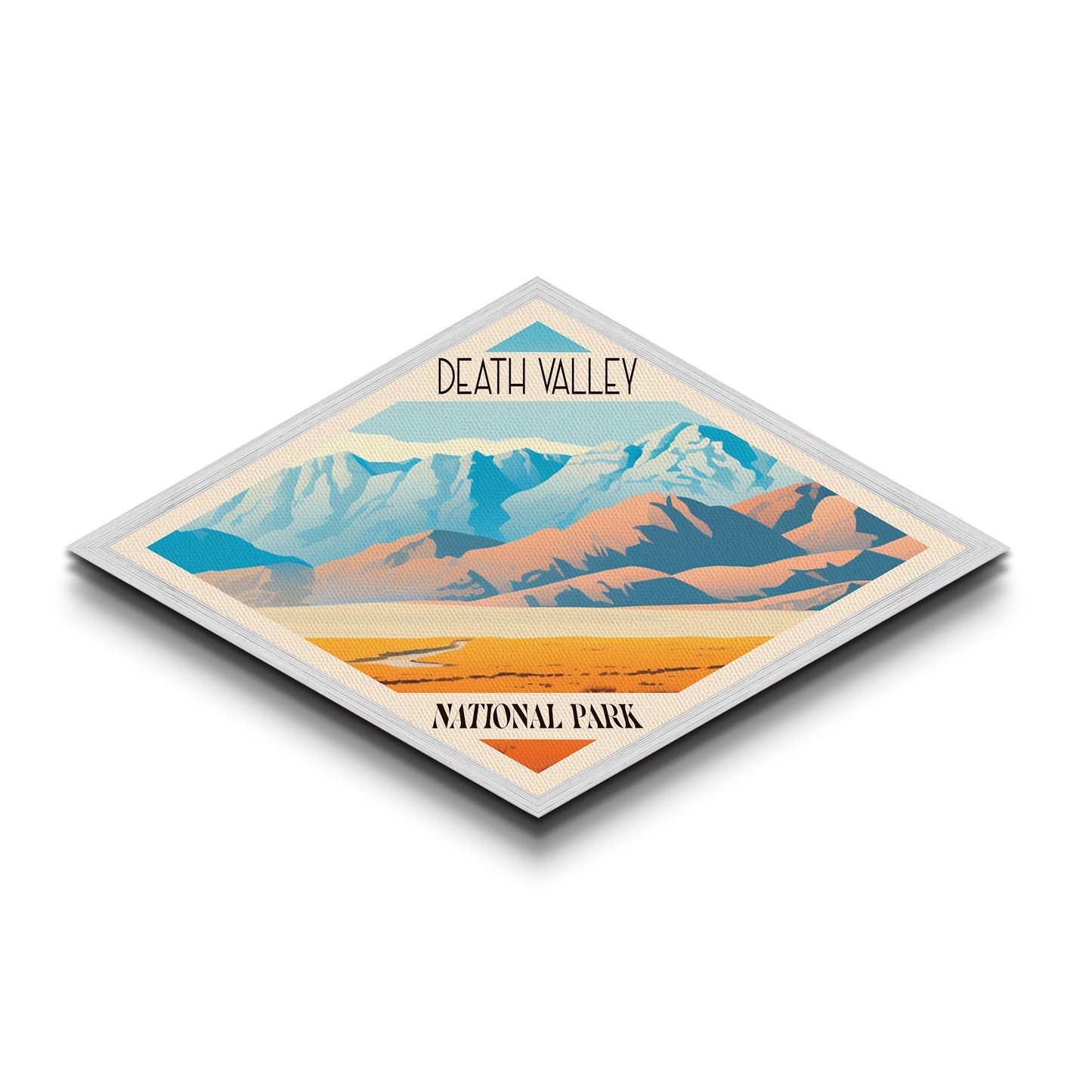 Reiseposter „Death Valley Nationalpark“ in Diamantform, Kunstdruck auf Leinwand, Wandbild, Reisegeschenk, Kalifornien-Reisemotiv