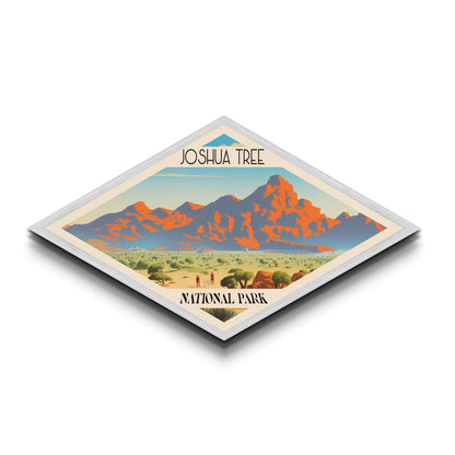 Retro Joshua Tree National Park Adventure Poster Artwork Canvas Texture Print, Travel Decor Art, Midcentury Modern Decor California Travel Art