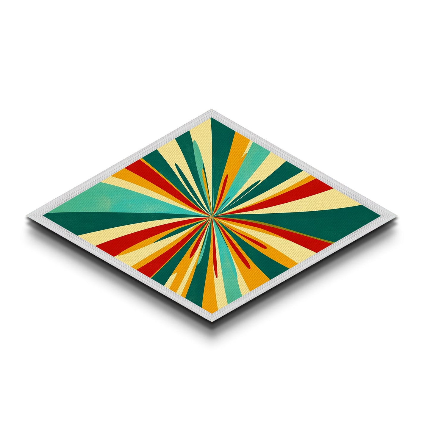 Pastel Flow Diamond Shaped Canvas Textured Print pastel wall art pink mint abstract bedroom decor trendy dorm aesthetic soft modern gift