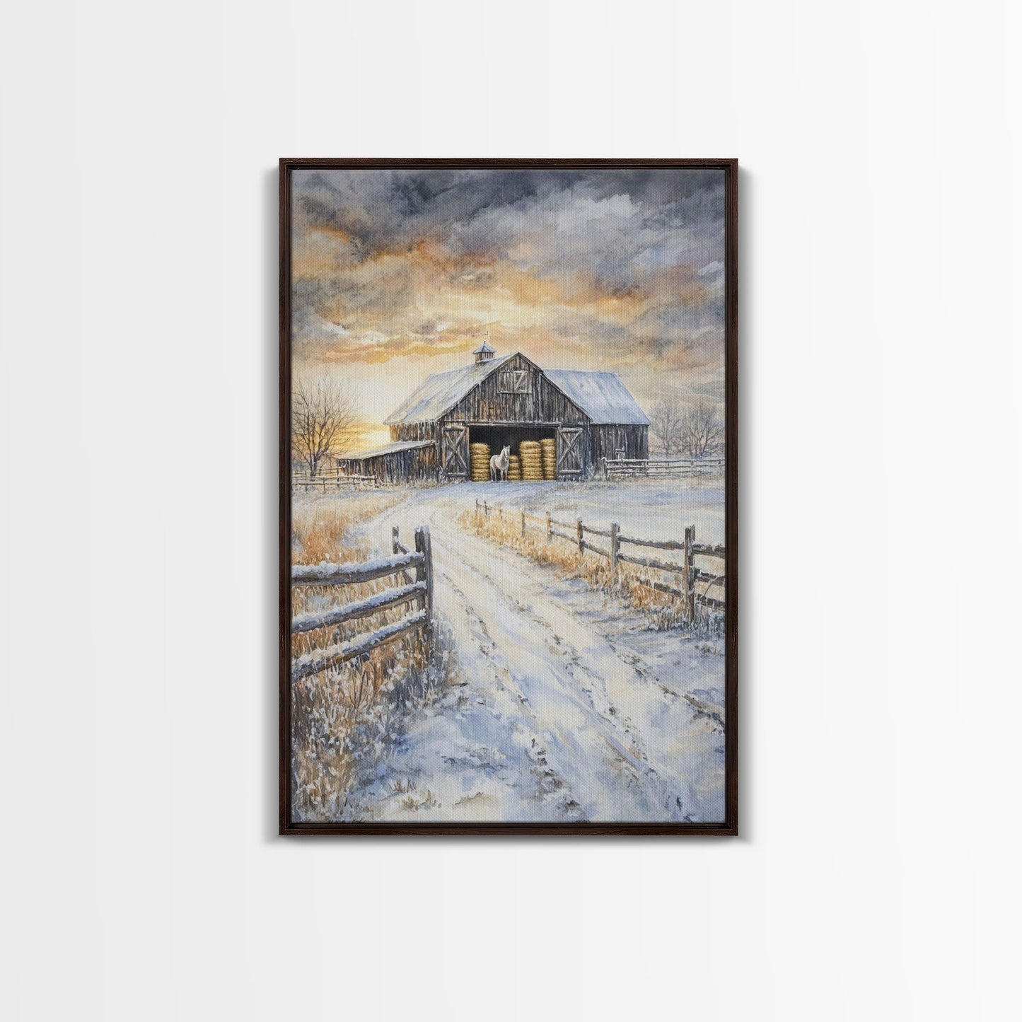 Fall Decor, Barn Amongst The Falling Leaves, Farmhouse Decor, Fall Art, Autumn Decor, Thanksgiving Seasonal Wall Art