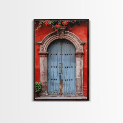 Change1 Indian Wall Art, Colorful Indian Doors, Framed Canvas Print, Painting Print, Traditional Hindu Architecture, Ready To Hang