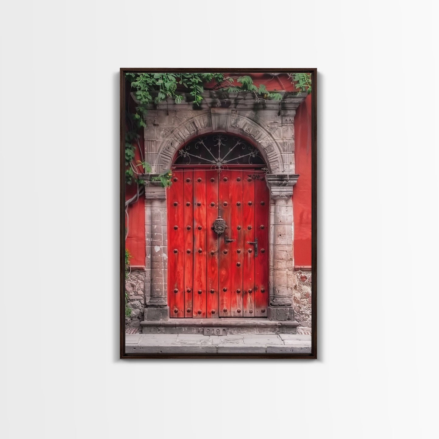 Change1 Mexican Wall Art, Framed Canvas Print, Old Town Mexico Architecture Wall Art, Framed Art