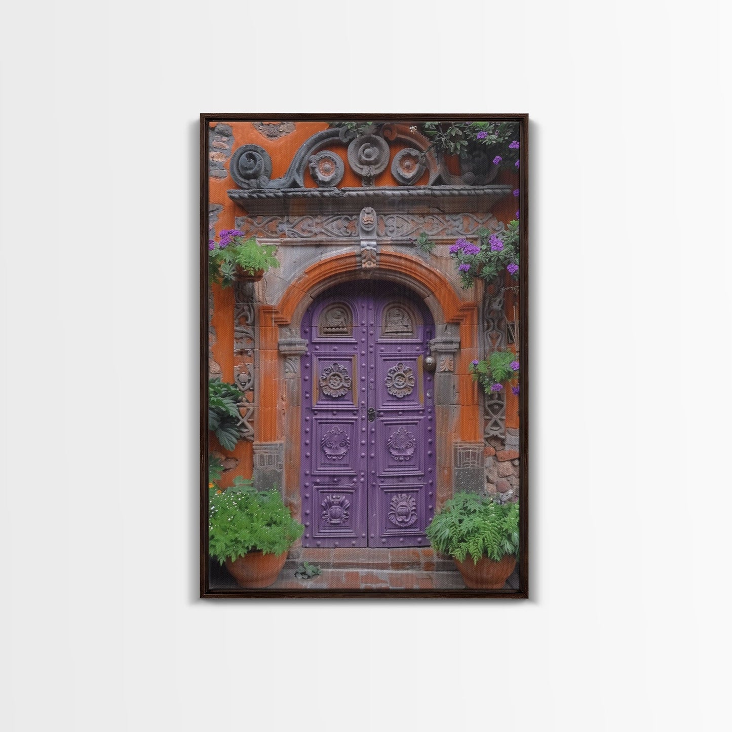 Change34 Architecture Print, 19th Century Architecture Photography, Mexico City Wall Art, Wood Framed Canvas Print