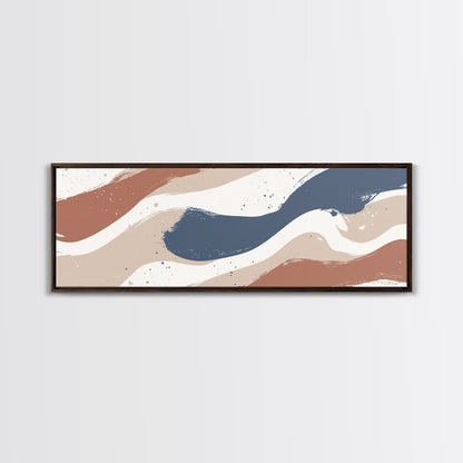 MCM Artwork - Abstract Art - Framed Canvas Print - Wood Framed Mid Century Modern Art - Large Geometric Art, Paint Splotches