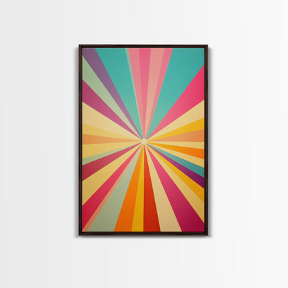 Geometric Boho Wall Art, Jungle Green, Watermelon Pink, Golden Sand and Winter Hazel Colored Wall Art, Boho Home Decor