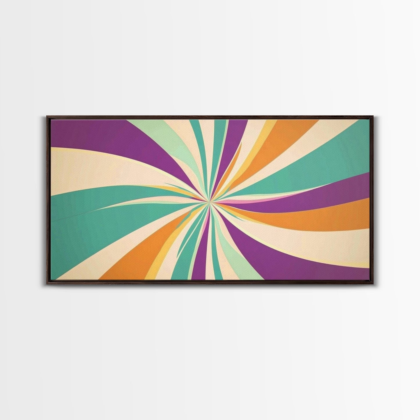 NuevArt Framed Canvas Print Wall Art MCM Mid Century Modern Canvas Print Abstract Shapes Illustration Mid Century Modern Wall Art