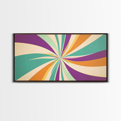 NuevArt Framed Canvas Print Wall Art MCM Mid Century Modern Canvas Print Abstract Shapes Illustration Mid Century Modern Wall Art