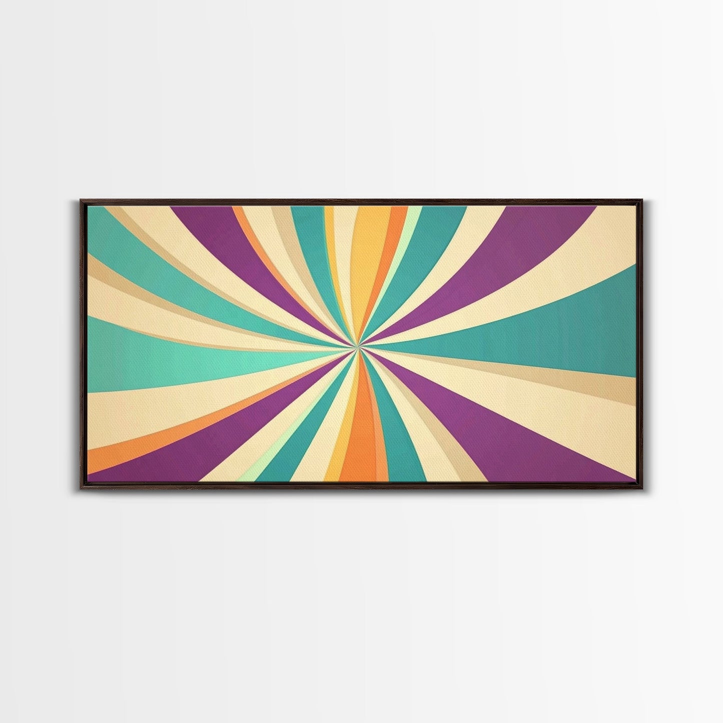 Mid Cenutry Modern Canvas Print Colorful Wall Art Retro 1950s Style Home Decor Above Sofa Living Room Wall Art