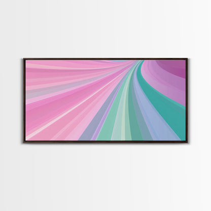 Pink and Green MCM Mid Century Modern Abstract Wall Art, 1950s Art, Retro Home Decor