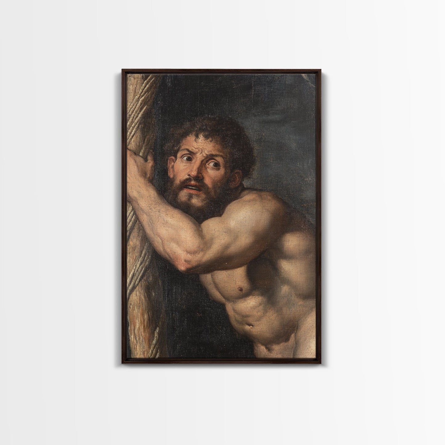 Satyr Painting Print, Framed Canvas Print, Satyr Painting Original, Satyr Artwork, Folk Art, Spooky Decor