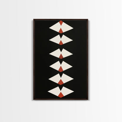 Retro Mid-Century Modern Diamond Art Canvas Print, MCM Style Home Decor