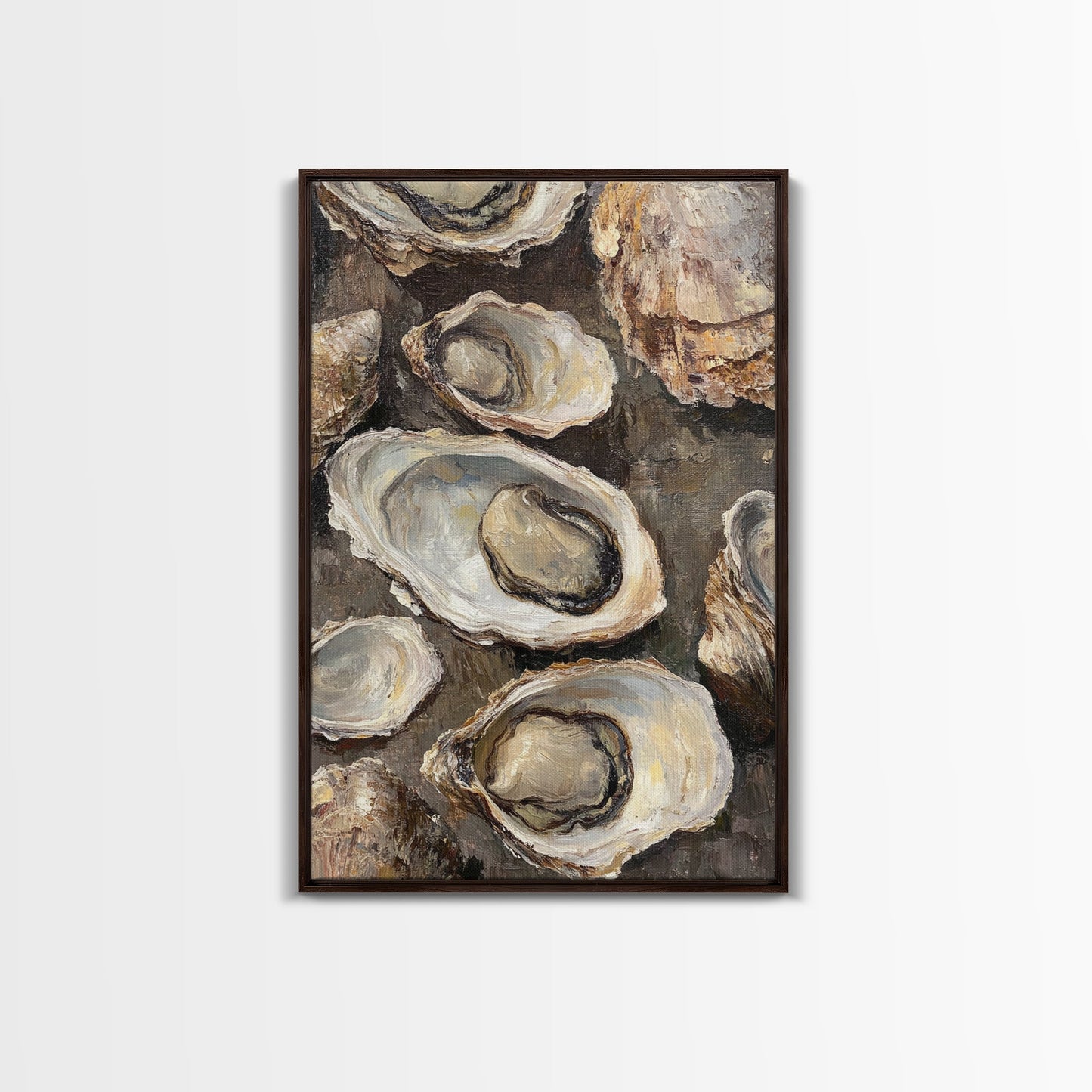Oyster Painting Print, Oyster Shell Painting, Oyster Art, Kitchen Food Wall Art, Kitsch Kitcen Decor, Eclectic Home Decor, Kitchen decoration
