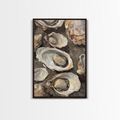 Oyster Painting Print, Oyster Shell Painting, Oyster Art, Kitchen Food Wall Art, Kitsch Kitcen Decor, Eclectic Home Decor, Kitchen decoration