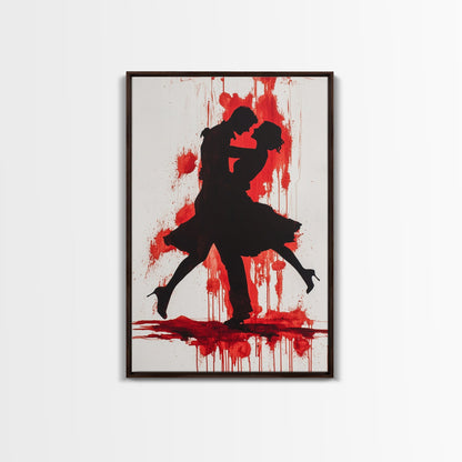 Couple Painting Print, Couple Dancing The Tango, Canvas Print, Wedding Decoration, Wedding Gift, Couple Art, Dancing Couple Art