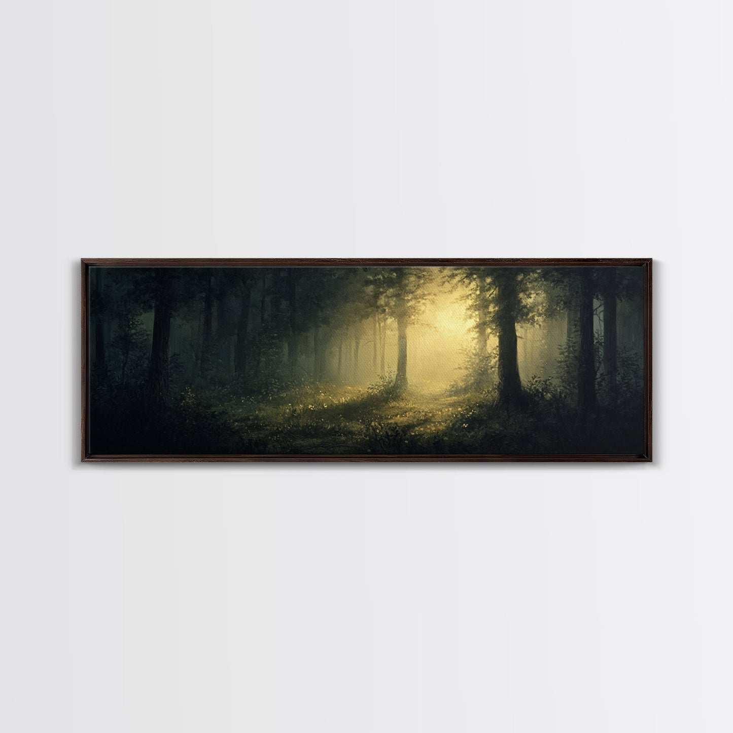 Mystical Forest Fantasy Wall Art, Canvas print, Fantasy Painting, Dark Fantasy Art, Mythical Fantasy Art, Panoramic Wall Decor