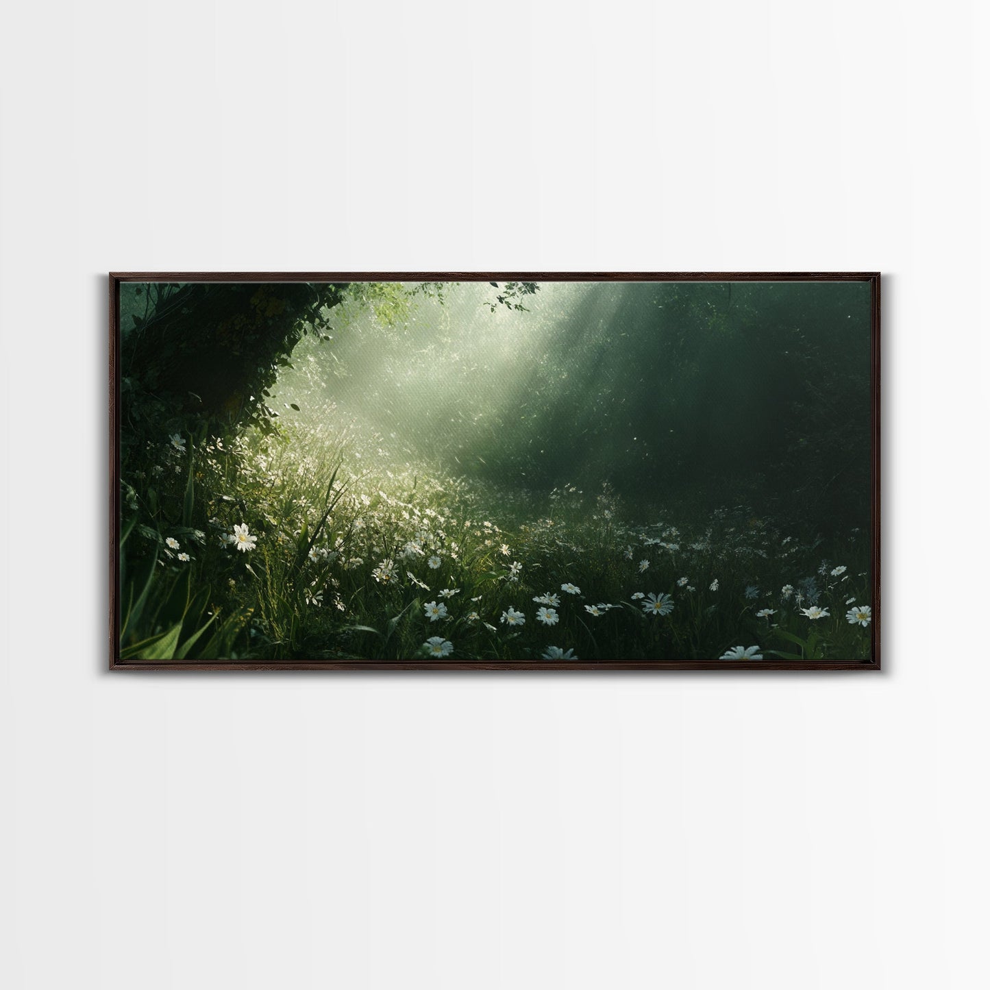 Morning In The Forest - Framed Canvas Print - Fantasy Wall Art - Fantasy Landscape Painting - Fantasy Painting