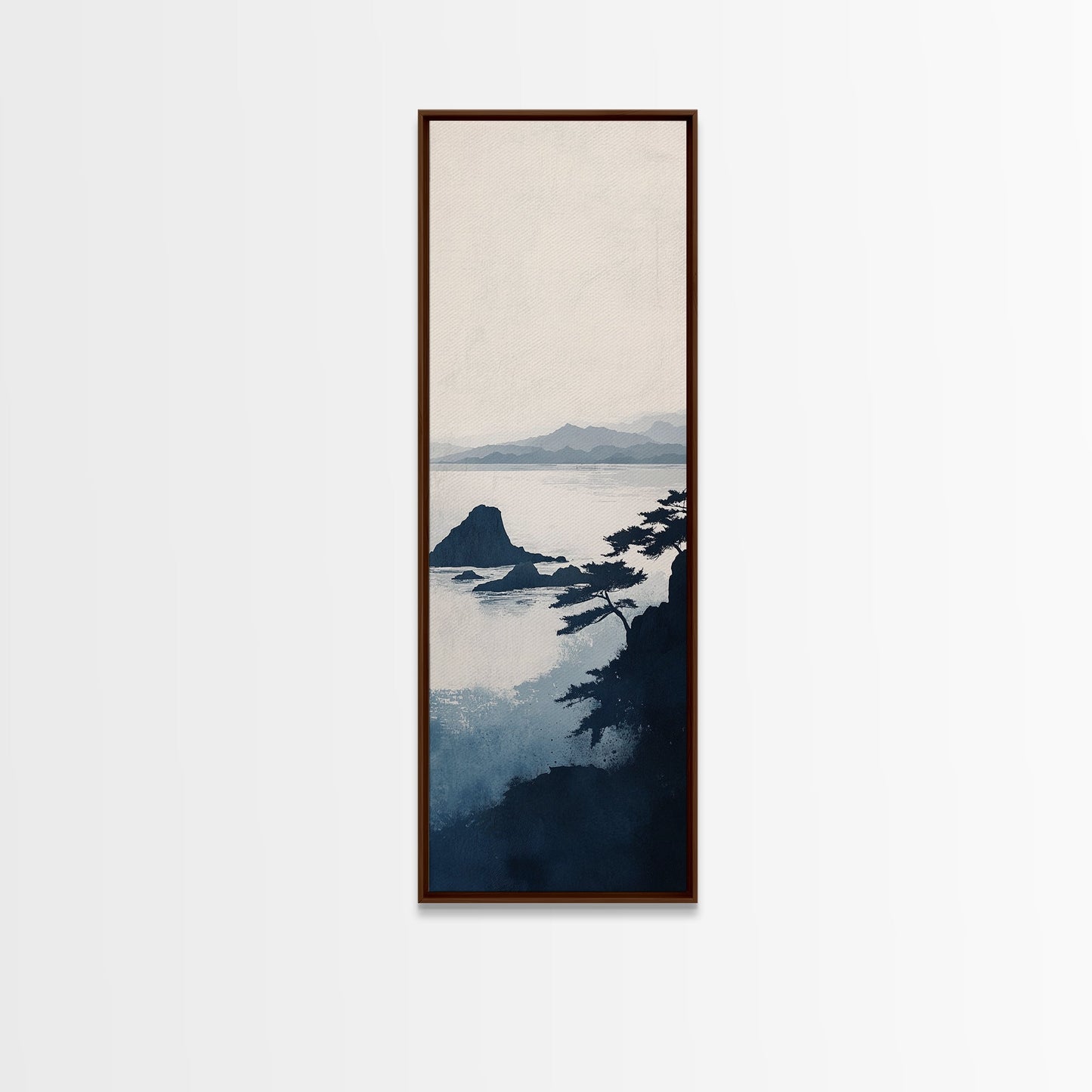 Ocean Cliff Horizon Canvas Print Nautical Wall Art Minimalist Decor Seascape Art Bedroom or Living Room Rustic Coastal Piece