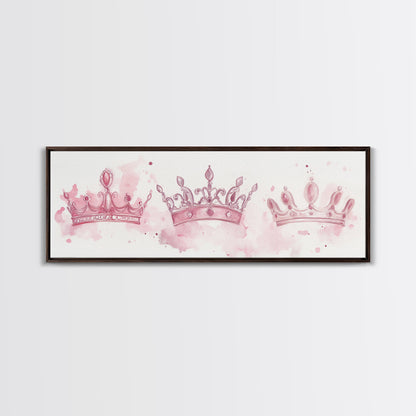 Crown Jewels Canvas Print Victorian Art Nouveau Print Pink Wall Art Bedroom Decor Light Pink Wall Art Feminine Glam Decor Gift