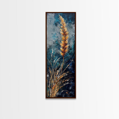 Wheat Field, rustic wall art, farmhouse art, botanical prints, framed canvas print, moody art, autumn painting, above couch art