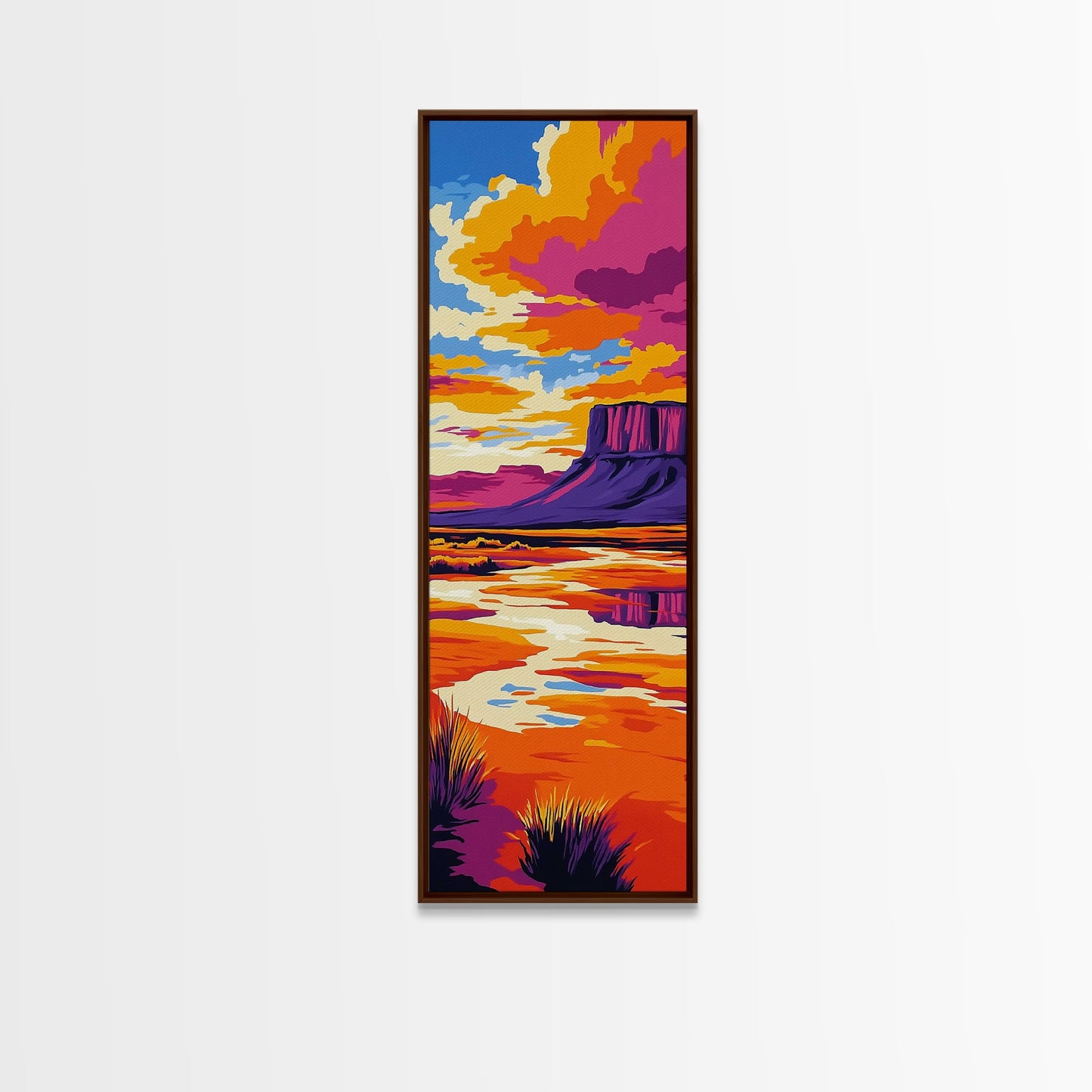 Desert, Mesa, Sunset, Reflection, Canvas Print, Nature Wall Art, Rustic Home Decor, Warm Earth Tones, Bedroom Wall Art