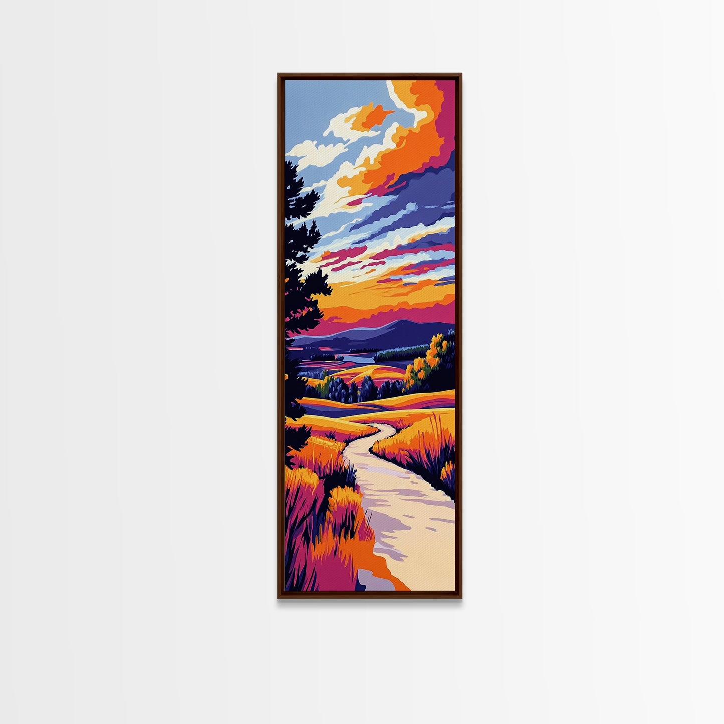 Nature Trail, Autumn Glow, Scenic Art, Canvas Print, Cozy Home Wall Art, Rustic Decor, Fall Landscape, Gift Idea