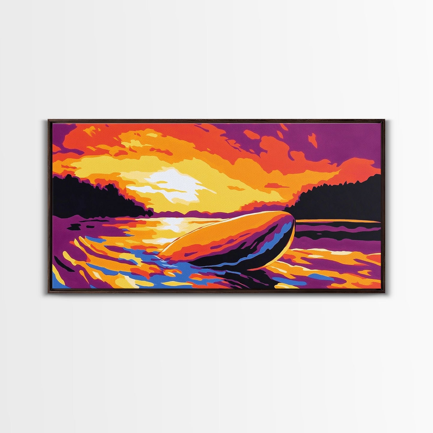 Whiskey Bottle, Sunset Reflection, Framed Canvas Print, Rustic Bar Art, Dramatic Home Art, Vibrant Wall Decor, Dining Room Wall Art