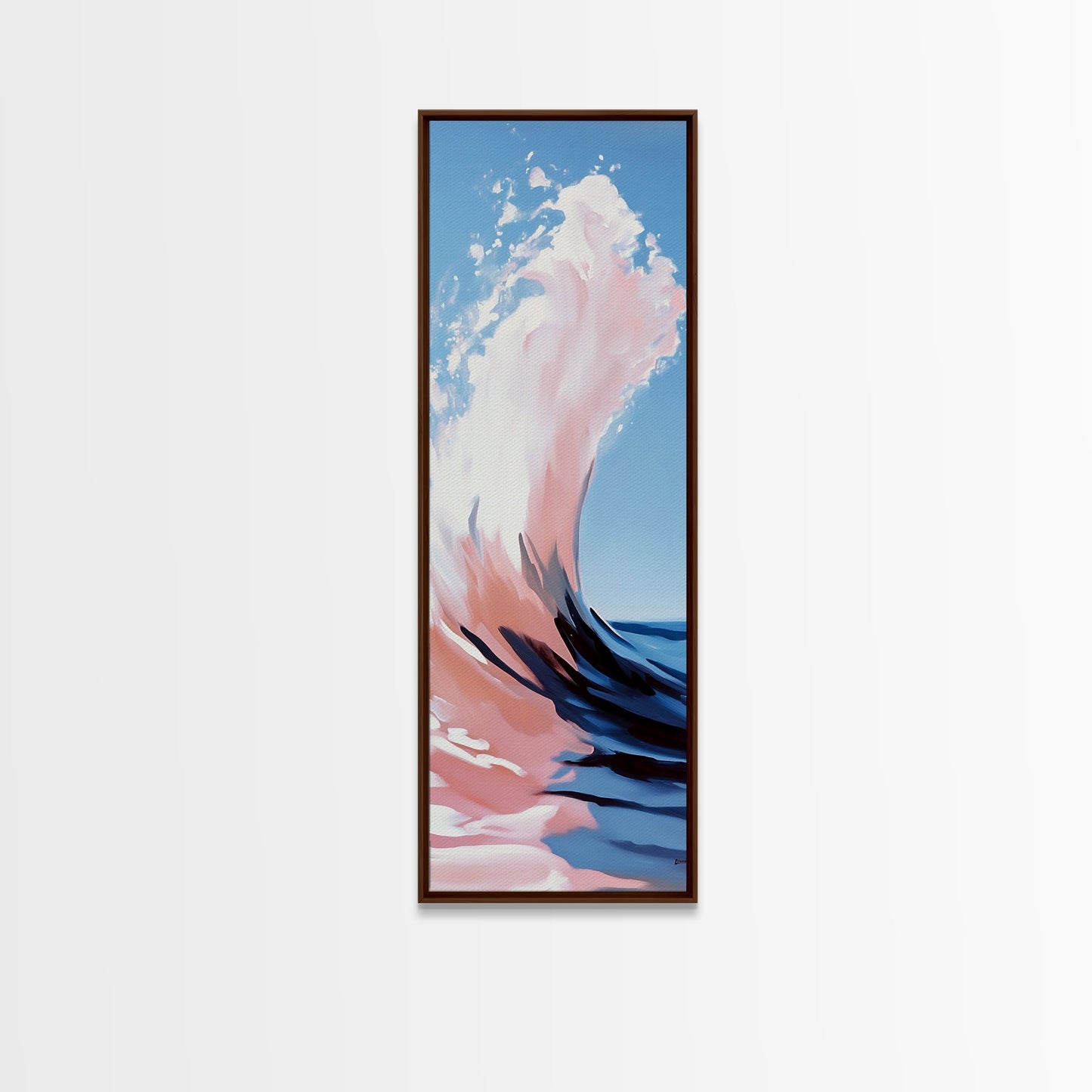 Ocean Wave, Abstract Seascape, Coastal Art, Framed Canvas Print, Modern Beach Wall Art, Minimalist Wave Painting, Living Room Wall Art