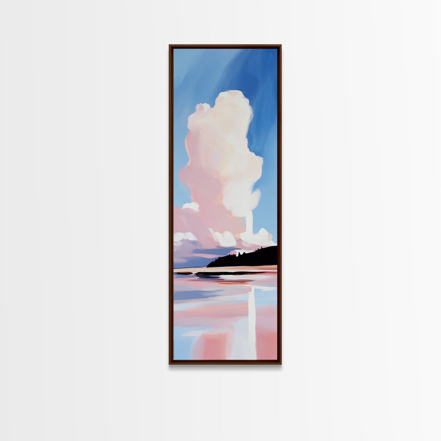 Sunset Clouds, Dreamy Sky, Soft Pastel, Aesthetic Landscape, Minimalist Art, Calm Atmosphere, Living Room, Canvas Print