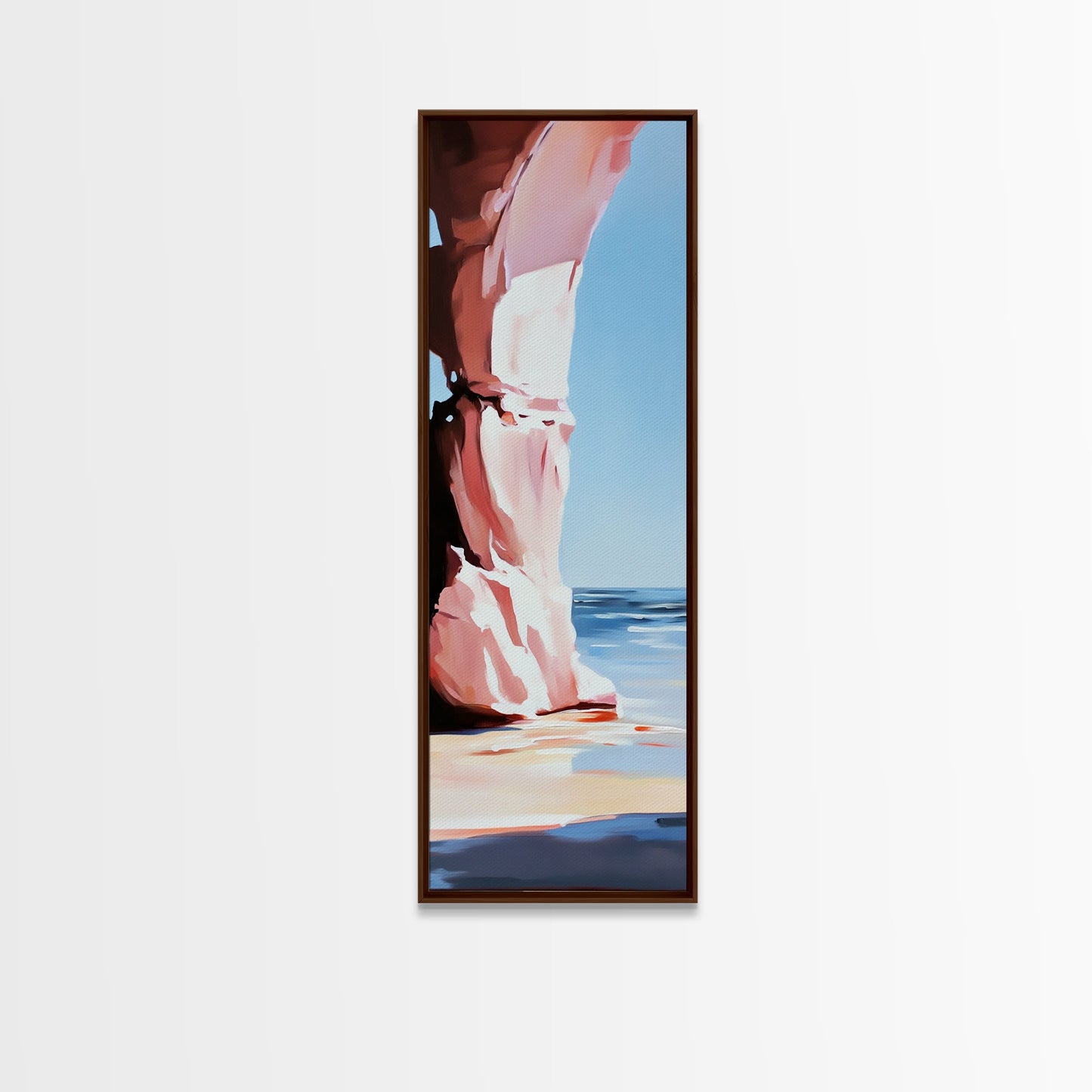 Rock Arch, Coastal Wall Art, Ocean Landscape, Nautical Home Decor, Framed Canvas Print, Minimalist Nature Art, Beach House Style