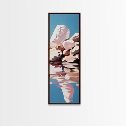 Tranquil Reflection, Soft Pastel Landscape, Minimalist Water Art, Nature Inspired, Calming Wall Art, Zen Home Decor, Canvas Print