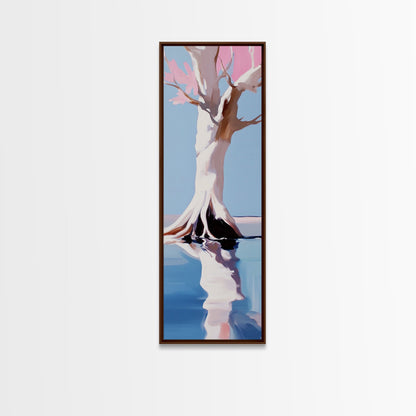 Tree Reflection, Serene Landscape, Minimalist Wall Art, Canvas Print, Calming Nature, Home Decor, Boho Aesthetic, Tranquil Painting