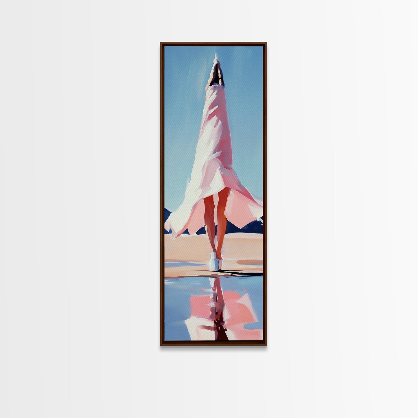 Serene Reflection, Minimalist Art, Boho Home Decor, Canvas Print, Living Room Wall Art, Modern Landscape, Beach House Aesthetic