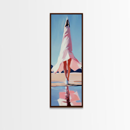 Serene Reflection, Minimalist Art, Boho Home Decor, Canvas Print, Living Room Wall Art, Modern Landscape, Beach House Aesthetic