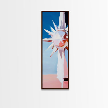 Sunburst Reflection, Abstract Sun, Pastel Art, Framed Canvas Print, Modern Wall Art, Minimalist Decor, Boho Sun Art, Entryway Wall Art