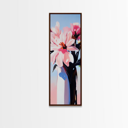 Soft Petals, Pink Floral, Spring Blooms, Canvas Print, Romantic Wall Art, Boho Flower Decor, Feminine Aesthetic, Bedroom Wall Art