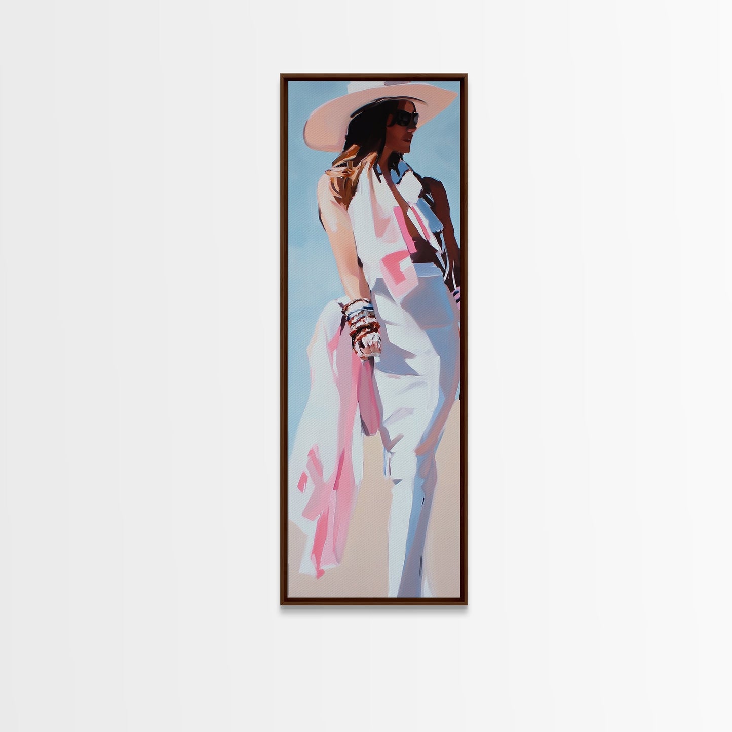 Western Chic, Cowgirl Art, Fashion Wall Art, Canvas Print, Boho Aesthetic, Stylish Home Decor, Minimalist Design, Modern Portrait