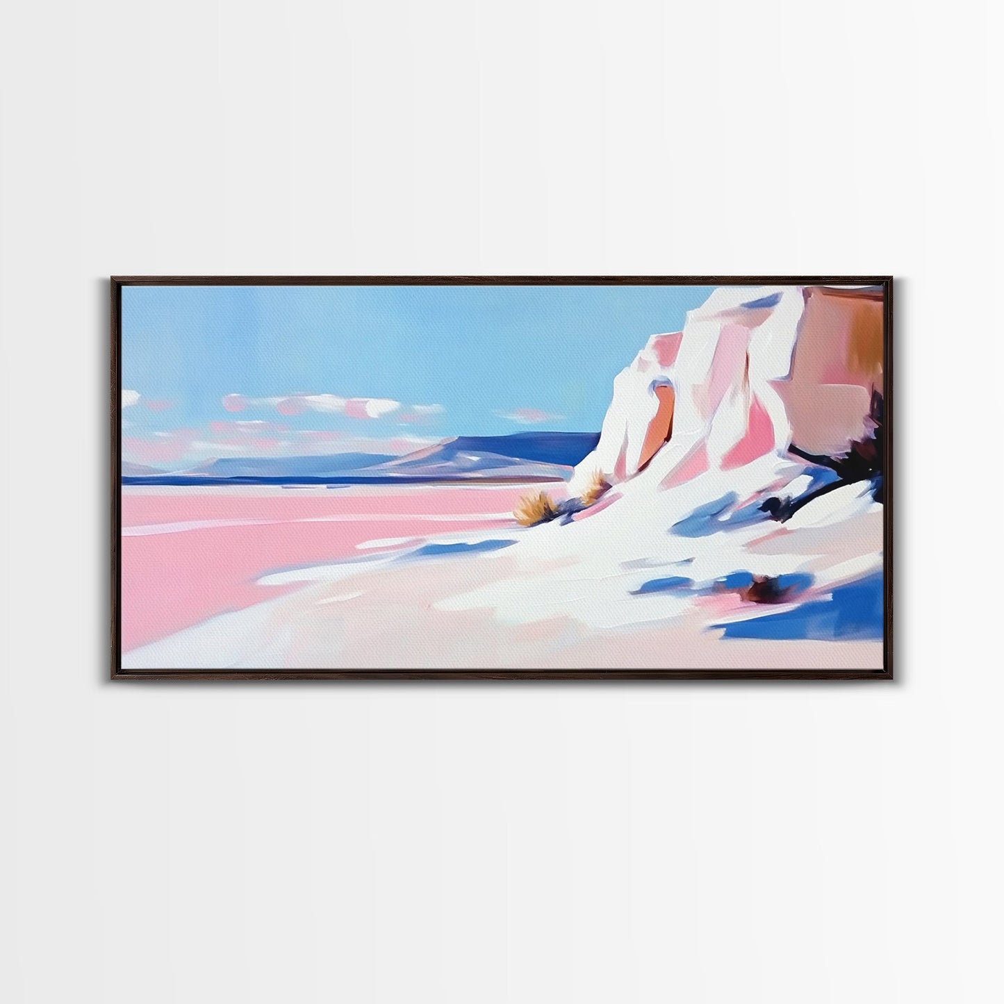 Desert Oasis, Sandstone Cliffs, Southwest Serenity, Canvas Print, Boho Wall Art, Earthy Decor, Rustic Bedroom Art, Scenic Escape