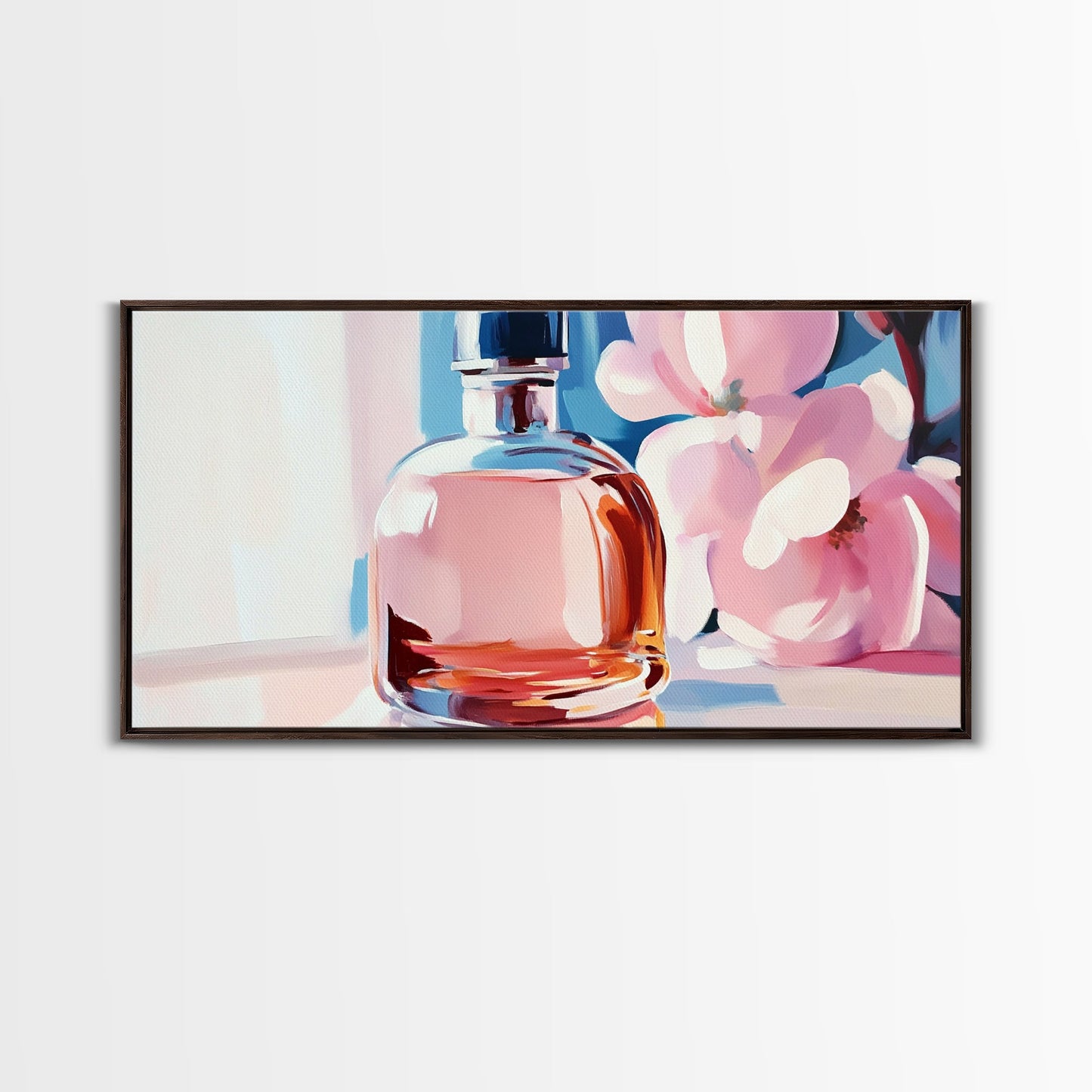 Perfume Bottle, Feminine Art, Chic Wall Decor, Canvas Print, Modern Glam Art, Elegant Painting, Fashion Inspired Art, Dressing Room Art