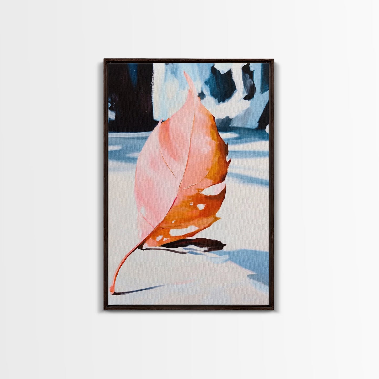 Autumn Leaf, Seasonal Art, Nature Wall Decor, Canvas Print, Fall Home Decor, Minimalist Artwork, Botanical Art, Bedroom Wall Art
