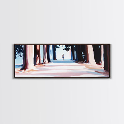 Forest Walk, Nature Landscape, Tranquil Wall Art, Canvas Print, Serene Woodland Painting, Nature Art, Bedroom Decor, Landscape Art