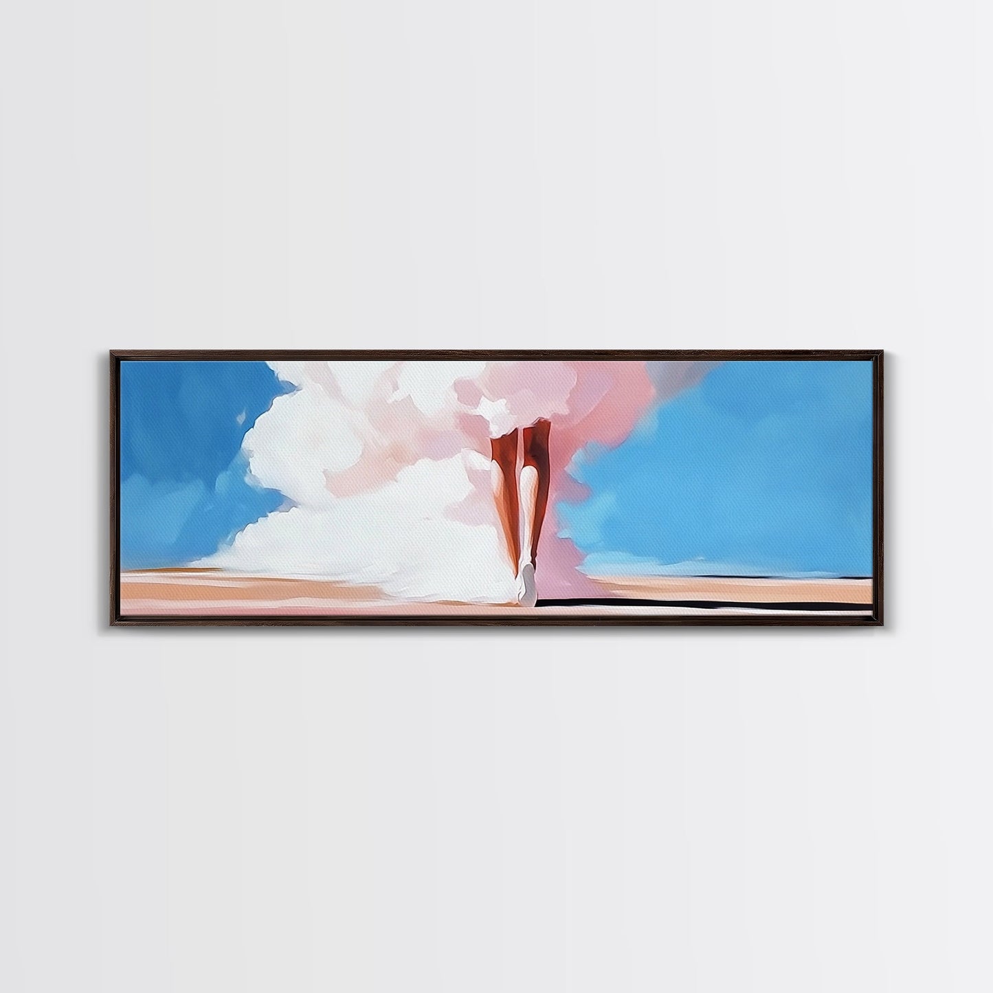 Dreamy Clouds, Surreal Art, Fantasy Landscape, Ethereal Sky, Canvas Print, Bedroom Wall Art, Pastel Minimalist Home Decor
