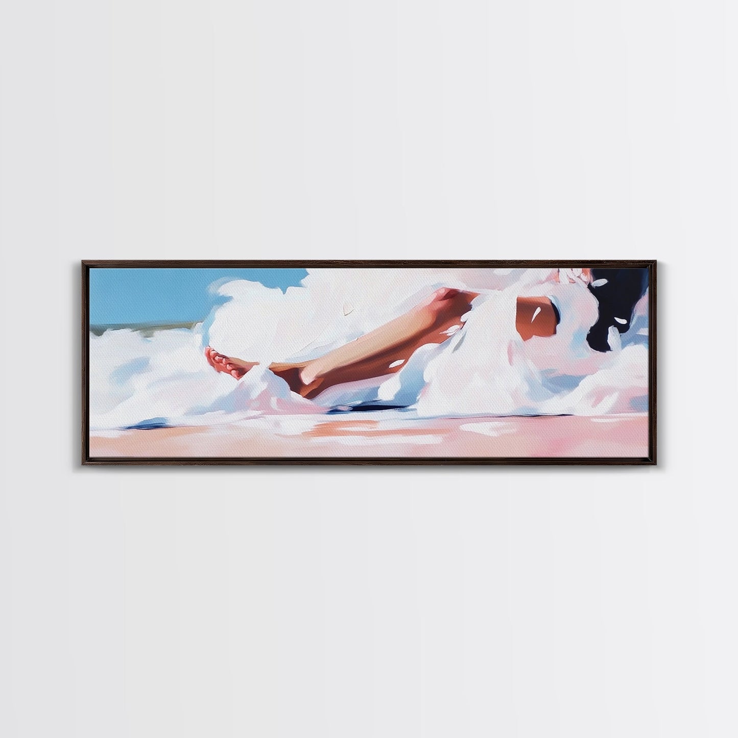 Ocean Waves, Soft Sand, Relaxing Beach, Canvas Print, Coastal Home Decor, Minimalist Seascape, Tranquil Wall Art, Bedroom Artwork