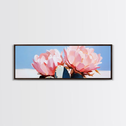 Cactus Blooms, Southwest Wall Art, Boho Home Decor, Canvas Print, Nature Inspired Art, Desert Flowers, Pink Floral Aesthetic